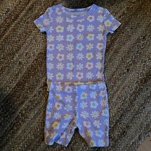 Floral Short Sleeve Pajamas